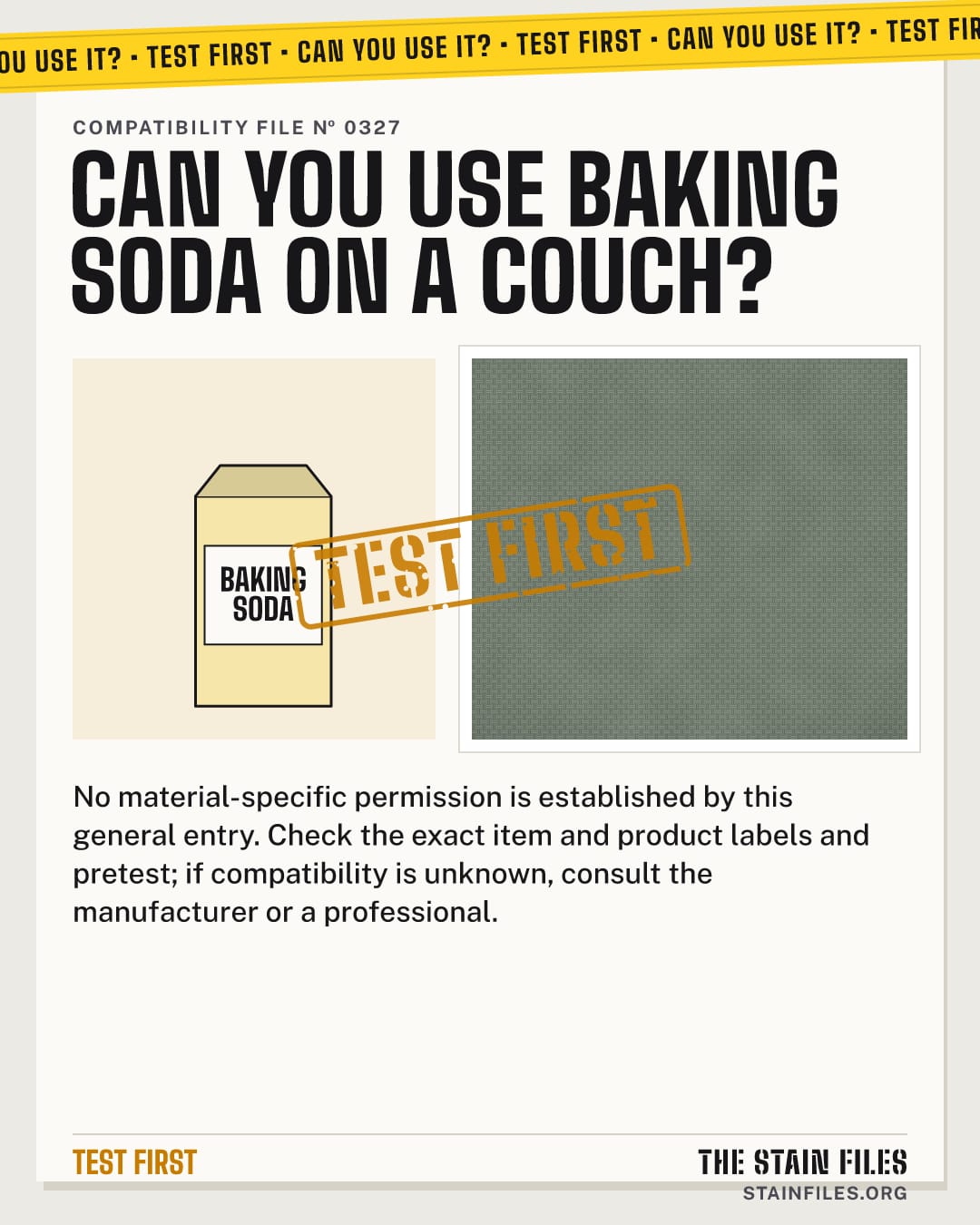 Can you use baking soda on a couch? Verdict: Test first