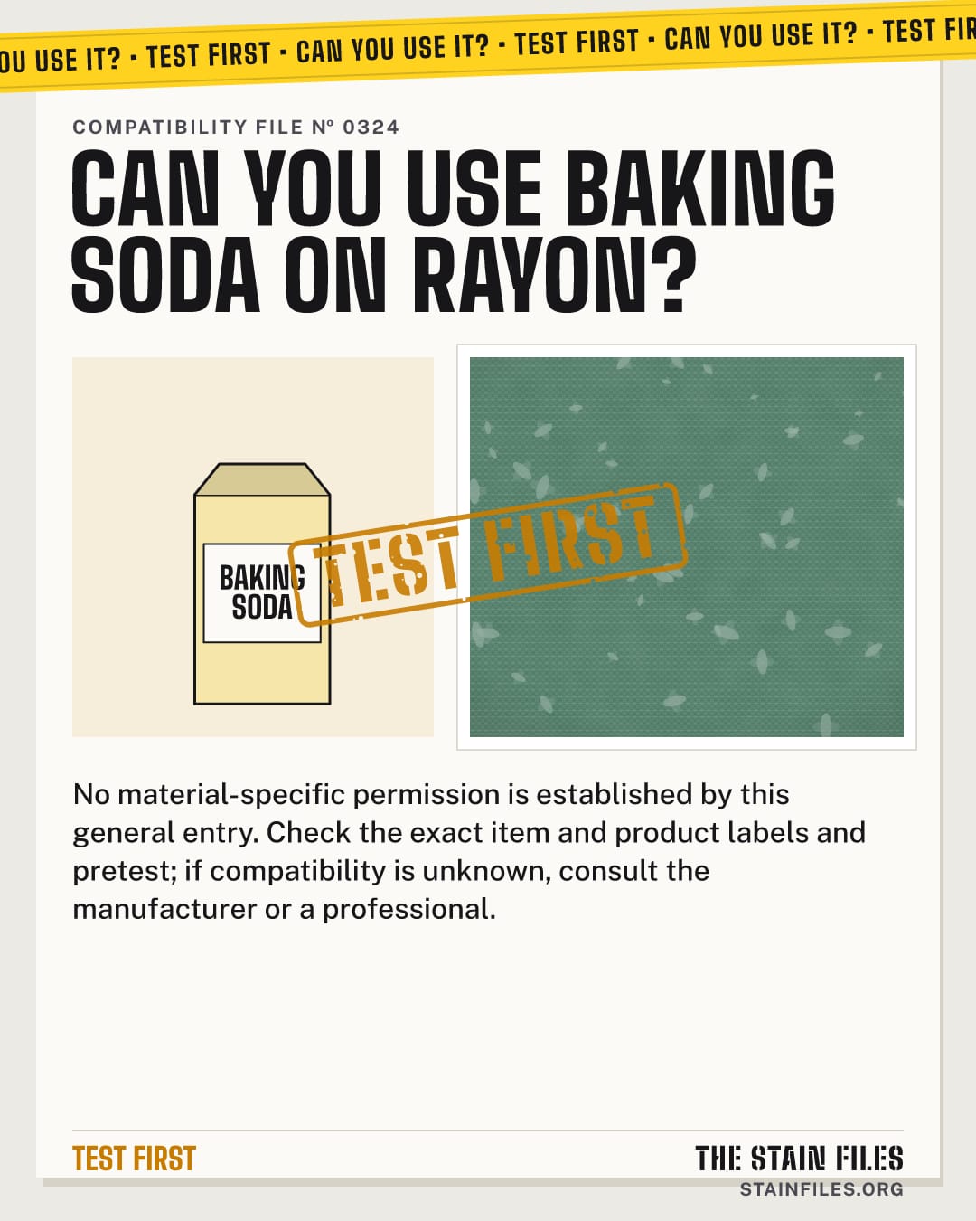 Can you use baking soda on rayon? Verdict: Test first