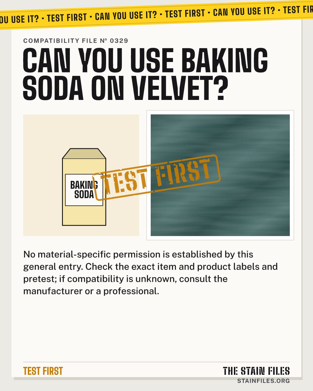 Can you use baking soda on velvet? Verdict: Test first