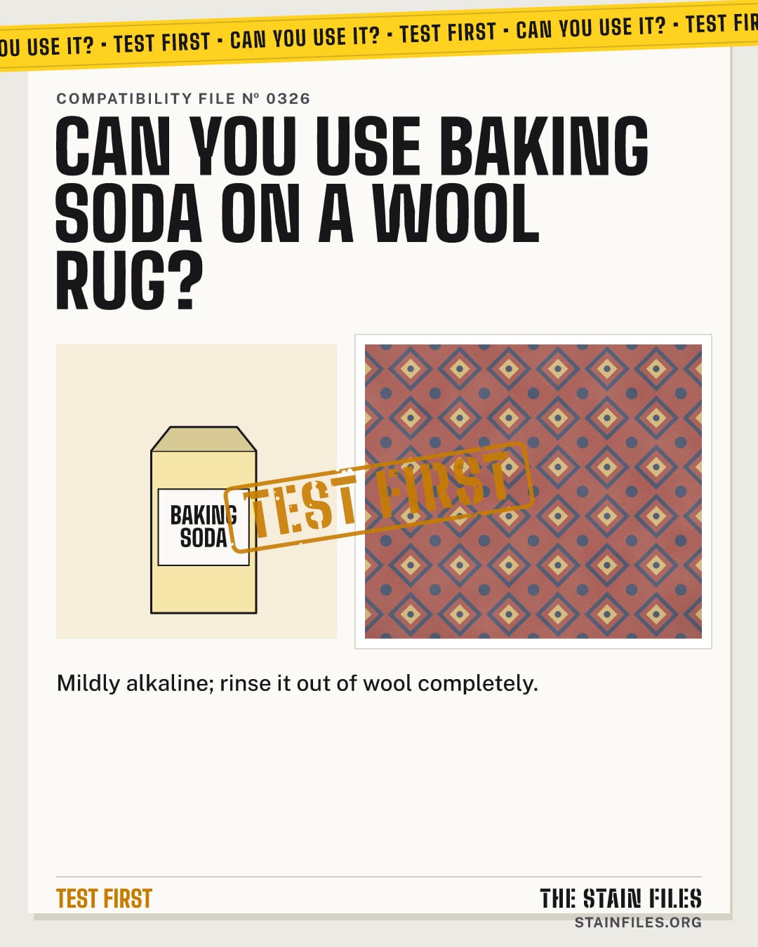 Can you use baking soda on a wool rug? Verdict: Test first