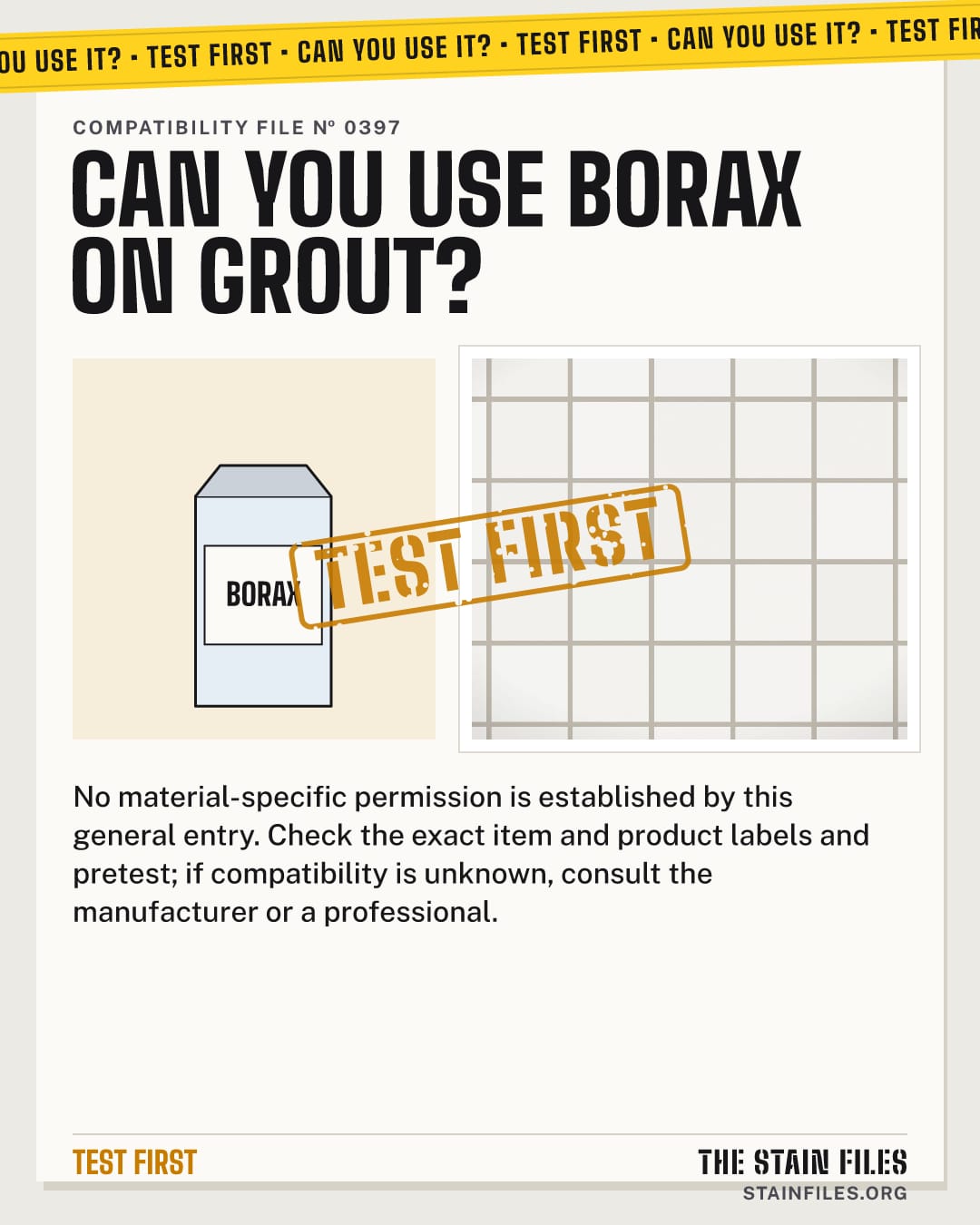 Can you use borax on grout? Verdict: Test first