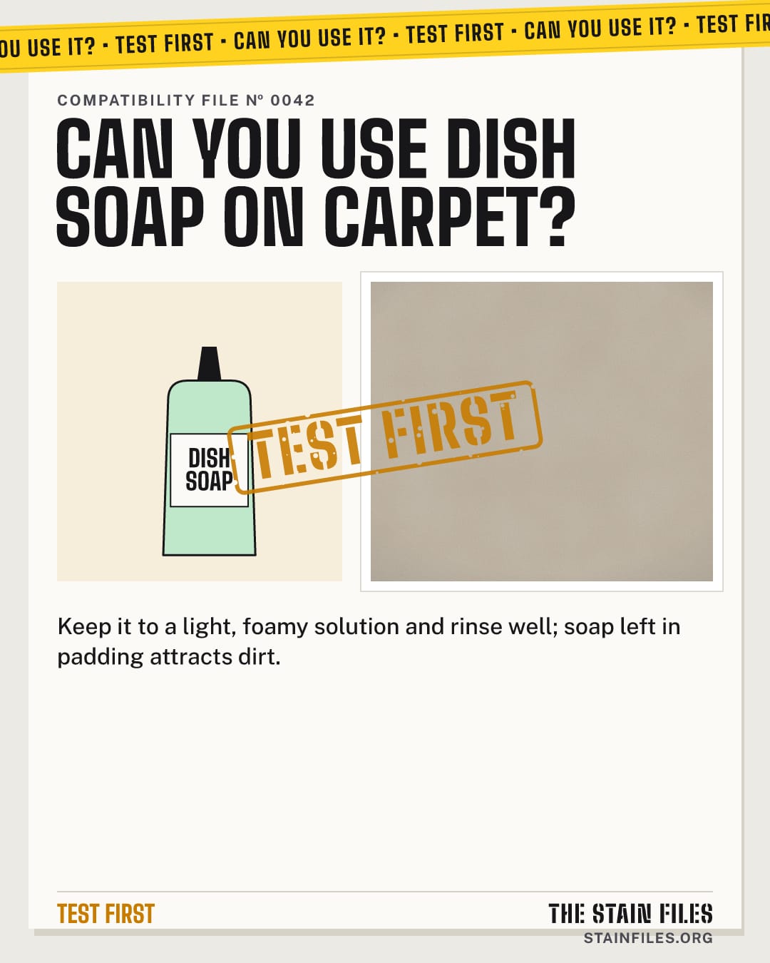 Can you use dish soap on carpet? Verdict: Test first