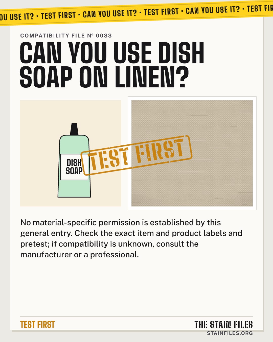Can you use dish soap on linen? Verdict: Test first