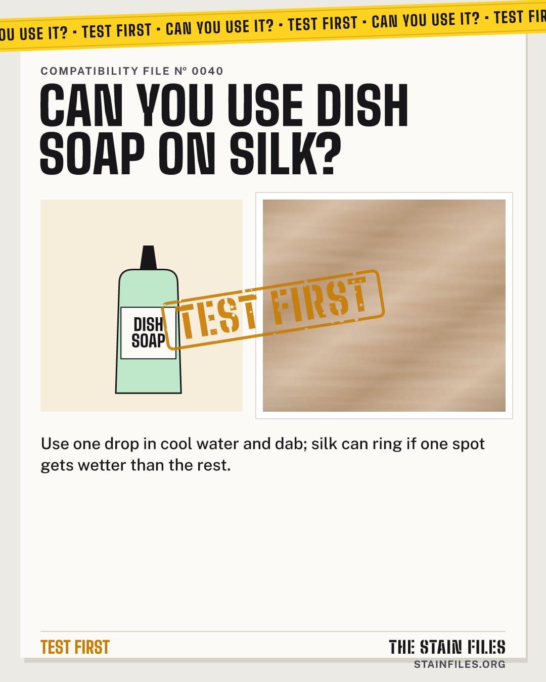 Can you use dish soap on silk? Verdict: Test first