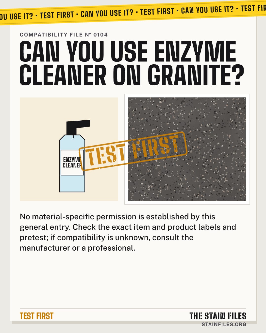 Can you use enzyme cleaner on granite? Verdict: Test first