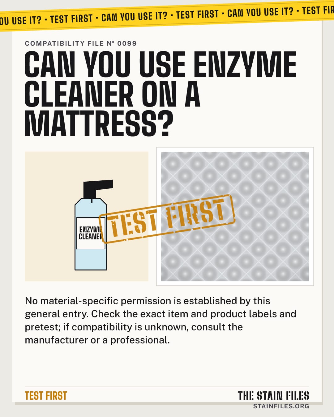 Can you use enzyme cleaner on a mattress? Verdict: Test first