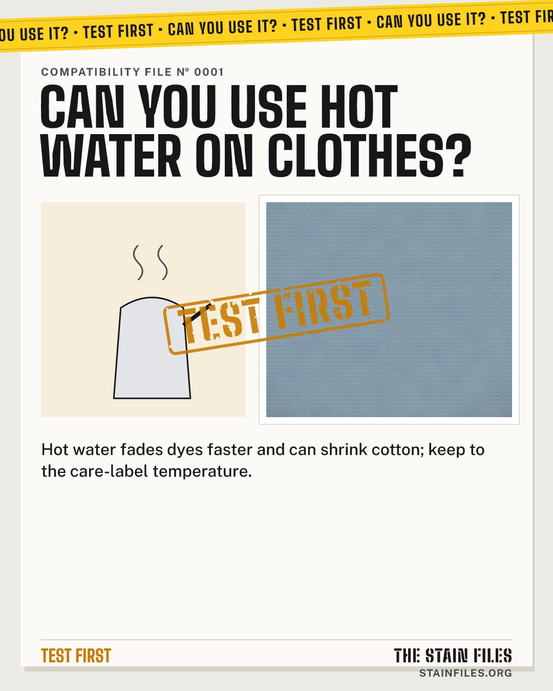 Can you use hot water on clothes? Verdict: Test first