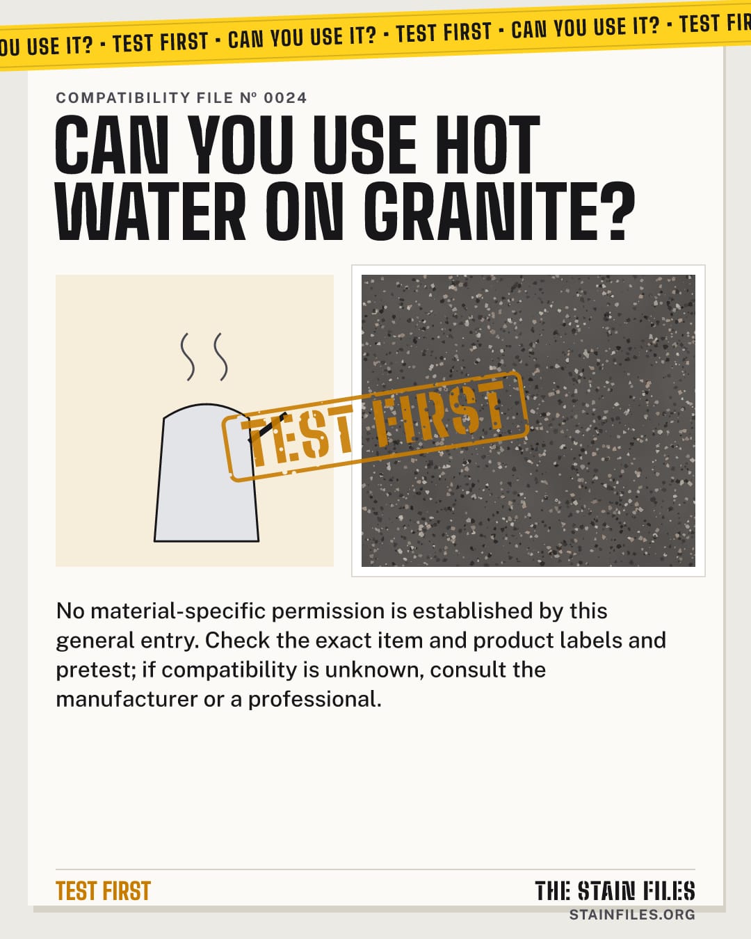 Can you use hot water on granite? Verdict: Test first