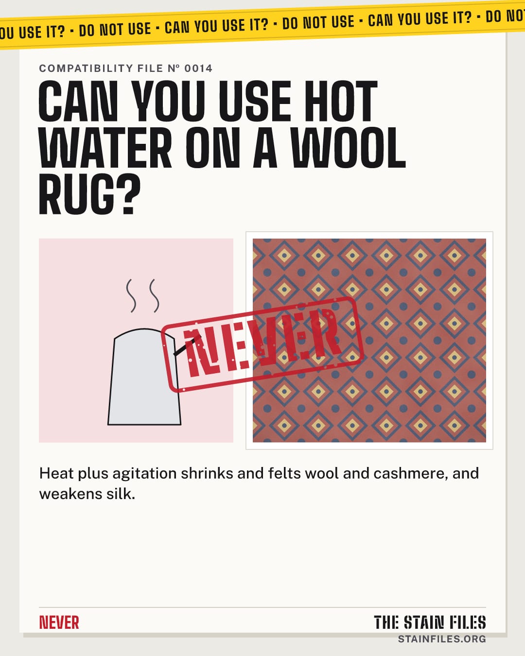 Can you use hot water on a wool rug? Verdict: Never