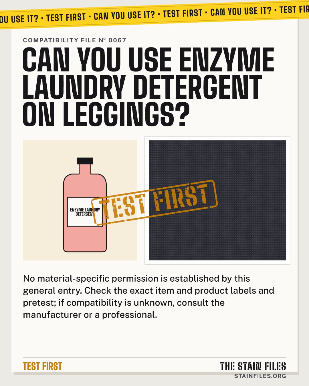 Can you use enzyme laundry detergent on leggings? Verdict: Test first