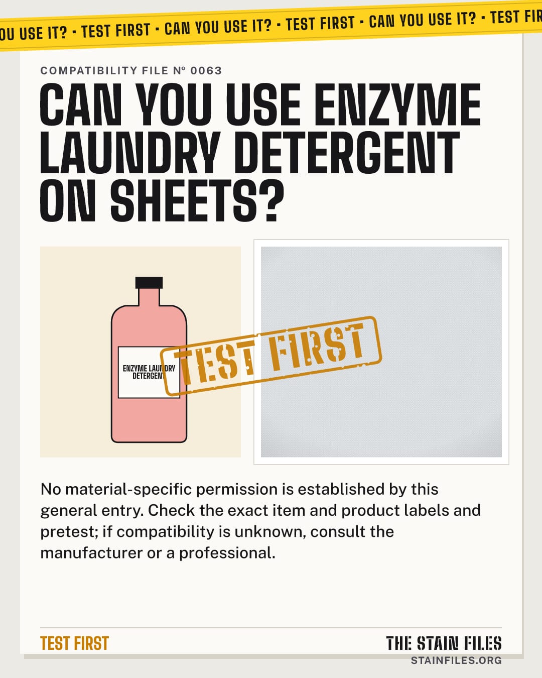 Can you use enzyme laundry detergent on sheets? Verdict: Test first