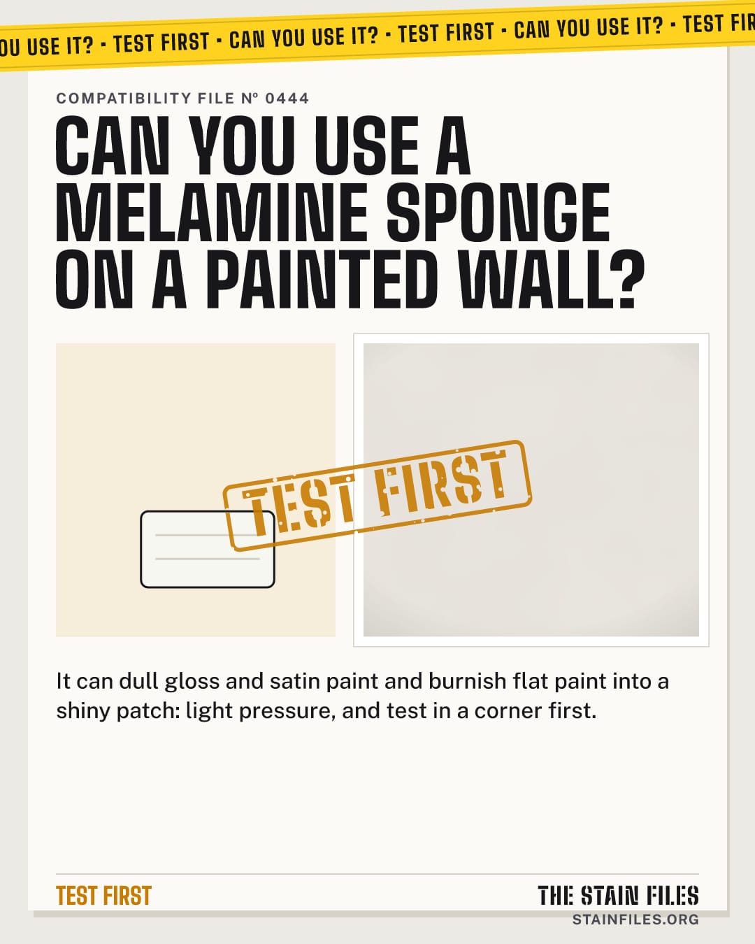 Can you use a melamine sponge on a painted wall? Verdict: Test first