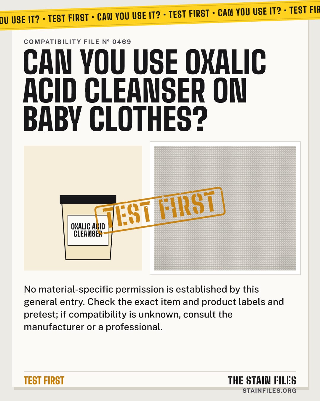Can you use oxalic acid cleanser on baby clothes? Verdict: Test first