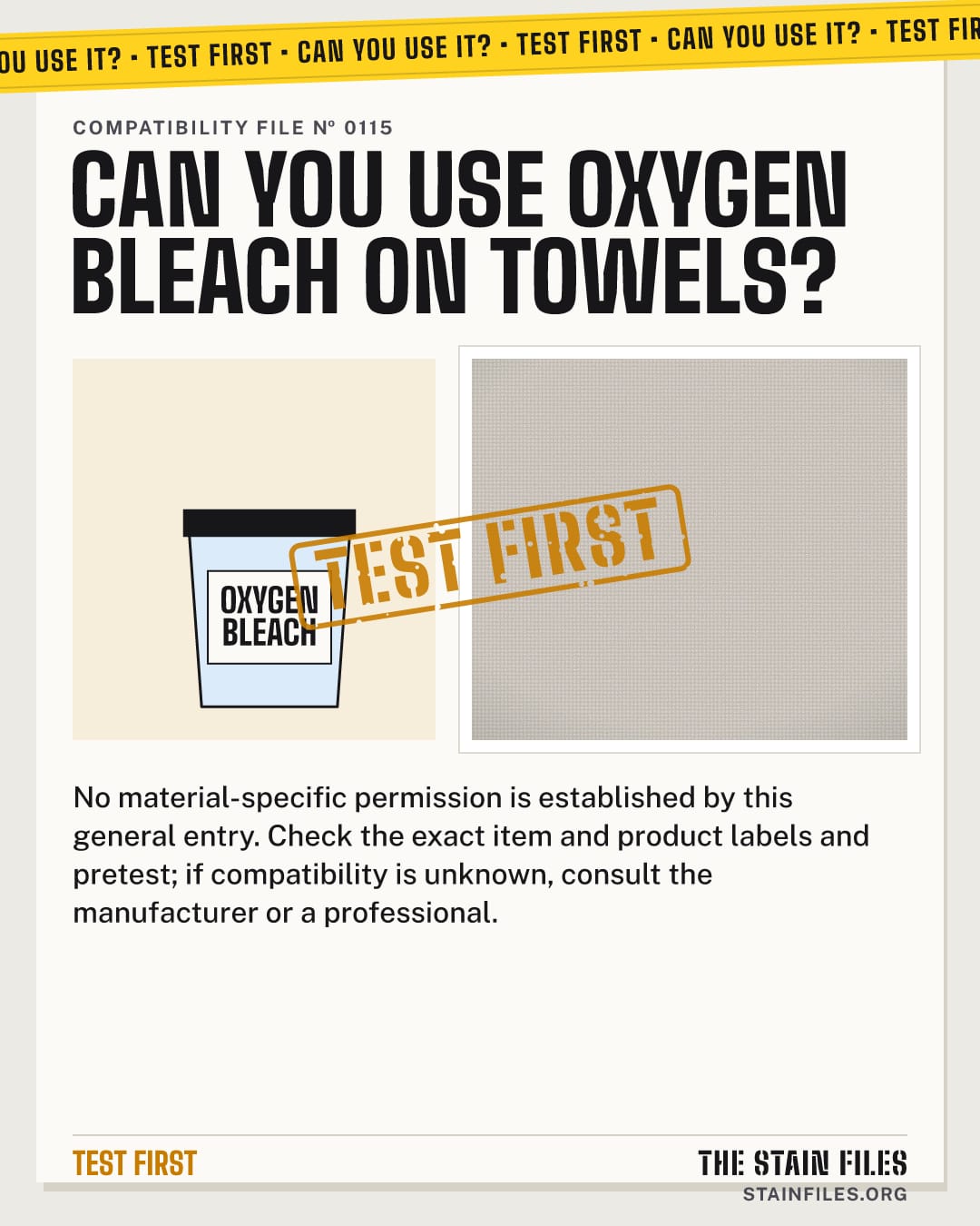 Can you use oxygen bleach on towels? Verdict: Test first