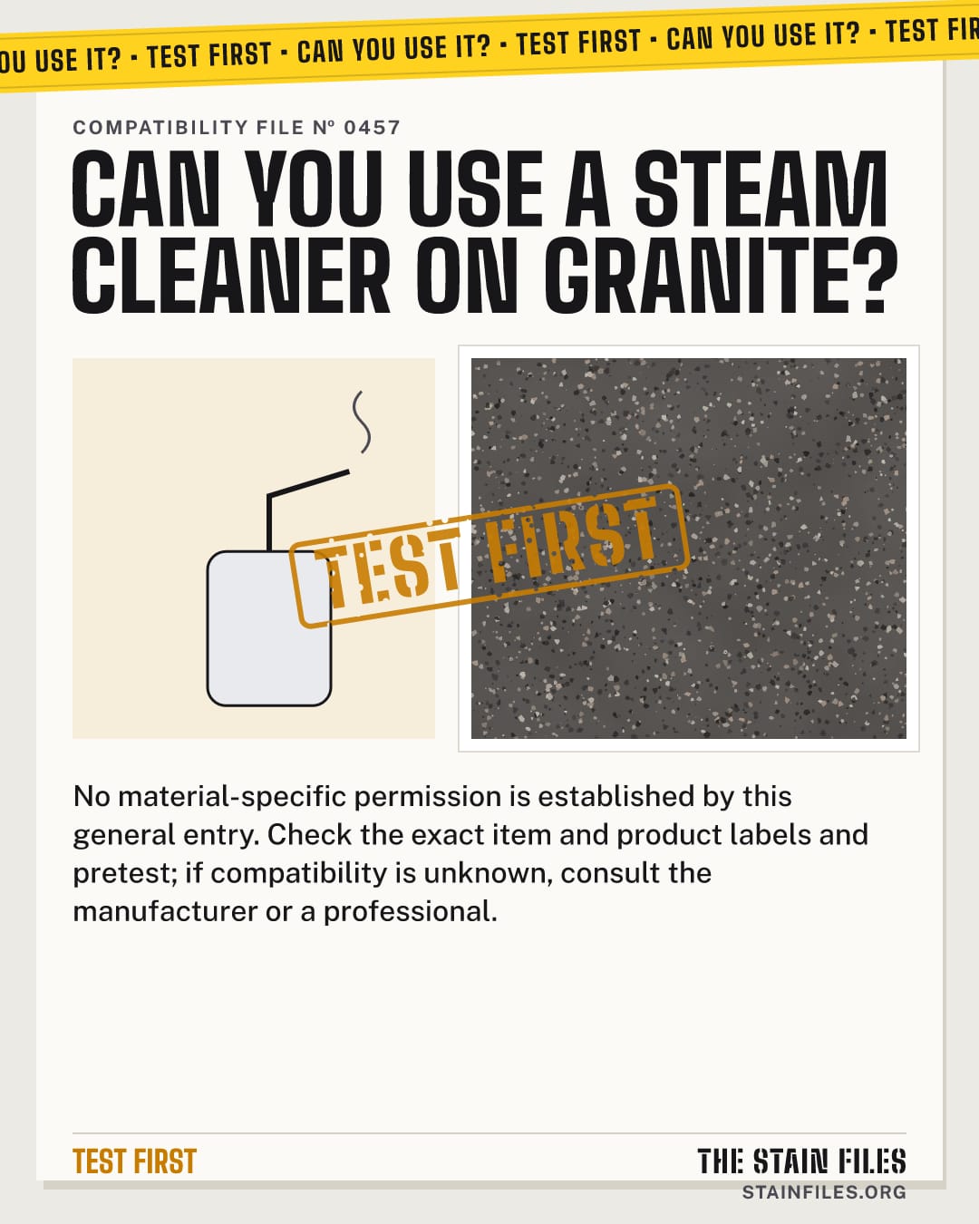 Can you use a steam cleaner on granite? Verdict: Test first