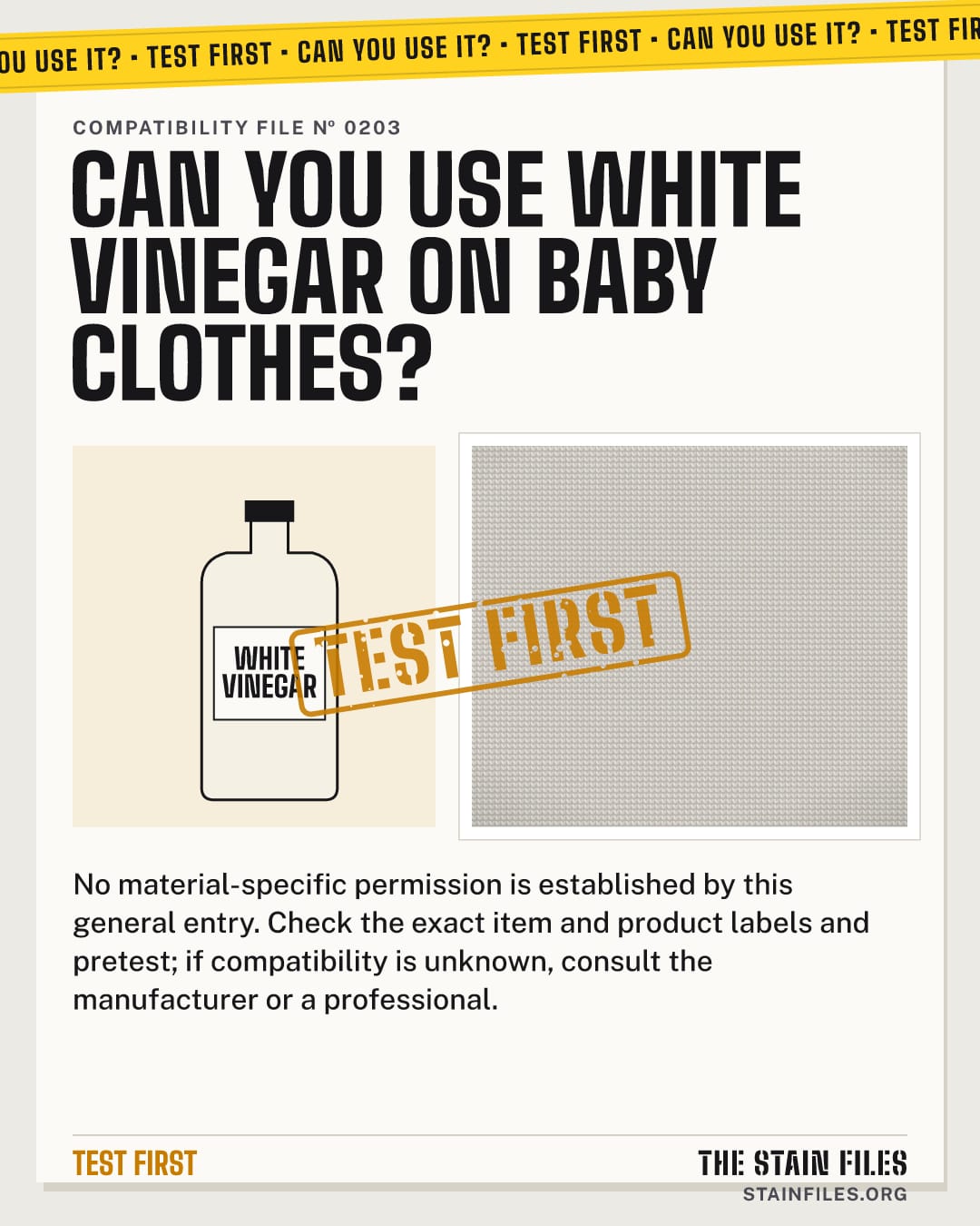 Can you use white vinegar on baby clothes? Verdict: Test first