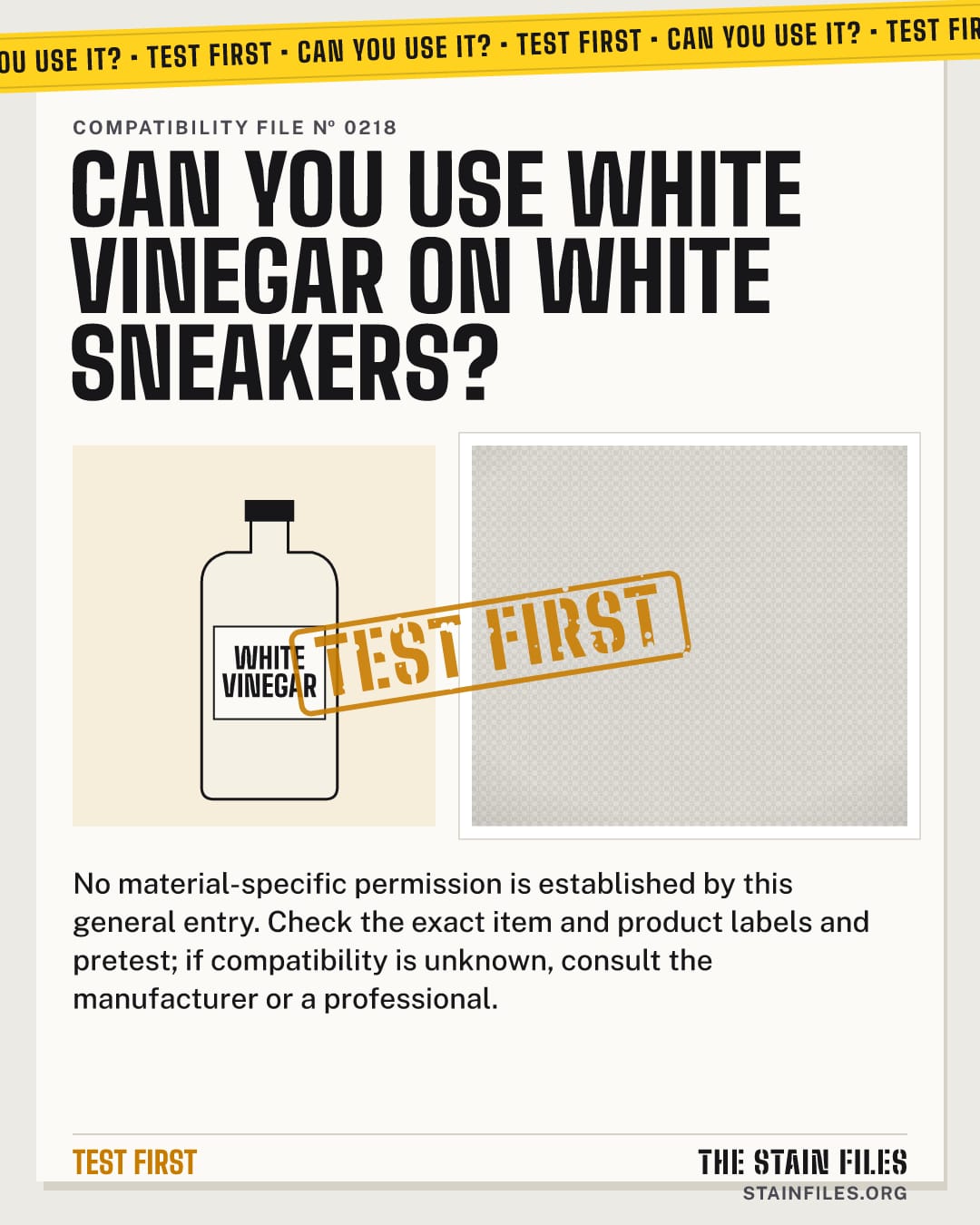 Can you use white vinegar on white sneakers? Verdict: Test first