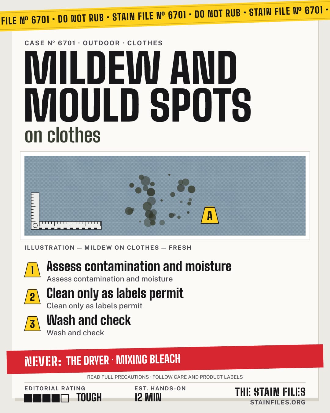 Stain file 6701: how to remove mildew from clothes, step by step, with what never to use